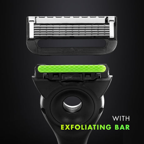 Gillette Labs Men's Razor, Neon Night Edition with Reusable Handle and 2 Refill Cartridges