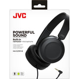 JVC Foldable Headphones with Remote Mic - Black