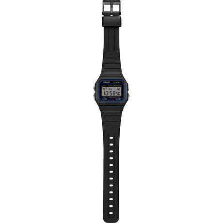 Casio F-91W Digital Watch Black Resin Strap Alarm Stopwatch LED - F-91W-1YER