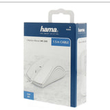 Hama MC-200 Wired USB Mouse, 3 Button, White - 182603