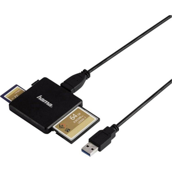 Hama USB 3.0 Card Reader, SD, microSD, CF - 124022
