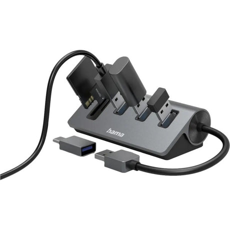 Hama USB Hub and Card Reader, 5-in-1 - 200140