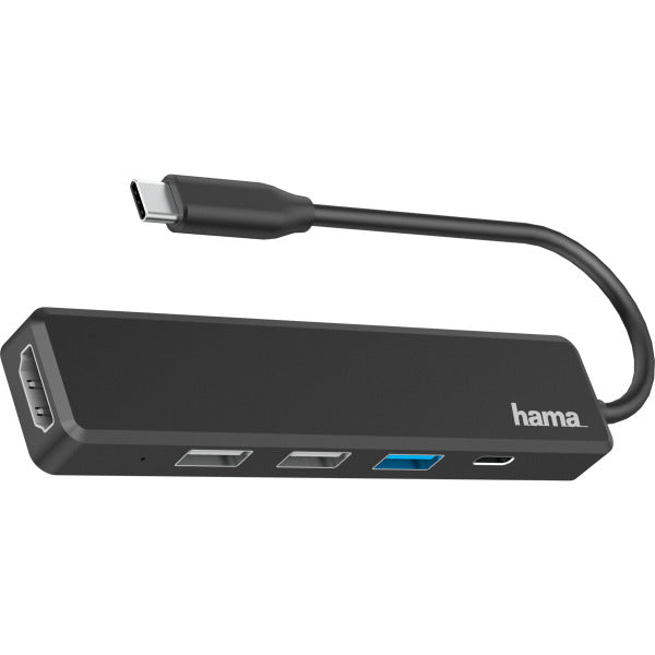 Hama USB-C Hub, 5 Ports, 3x USB-A, USB-C, LAN - 200117