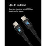 Belkin USB-C to USB-C Braided Charging and Data Cable - 1m Black - CAB004BT1MBK