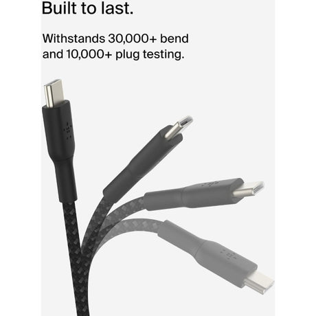 Belkin USB-C to USB-C Braided Charging and Data Cable - 1m Black - CAB004BT1MBK