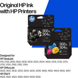 HP 302XL/304XL Black and Colour Ink Cartridge Bundle Pack