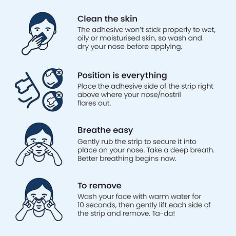 Breathe Right Snoring Congestion Relief Nasal Strips Large Original 30 Strips - 1 Pack