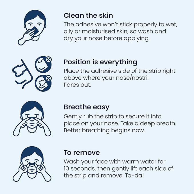 Breathe Right Snoring Congestion Relief Nasal Strips Small/Medium Original 30 Strips - 2 Pack