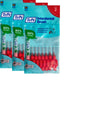 TePe Red Fine 0.50mm - 3 Packets of 8 - (24 Brushes) Bundle