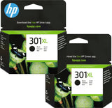 HP 301XL Black Ink Cartridge Twin Pack