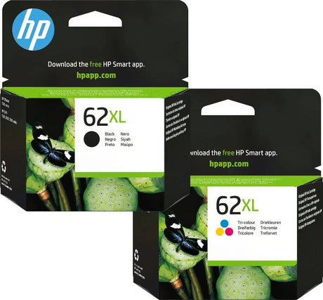 HP 62XL Black and Colour Ink Cartridge Bundle Pack