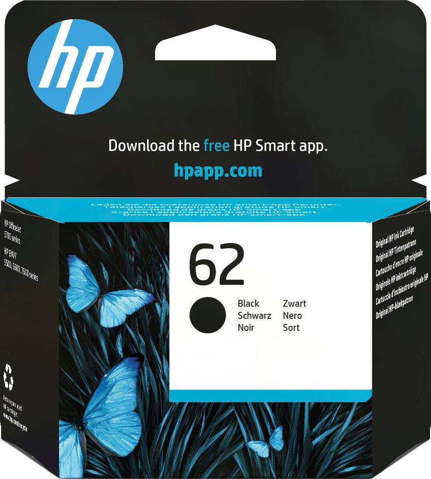HP 62 Black Ink Cartridge - C2P04AE
