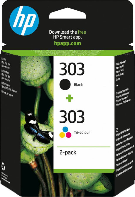 HP 303 Black and Colour Ink Cartridge Combo Pack - 3YM92AE