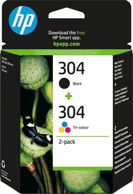 HP 304 Black and Colour Ink Cartridge Combo Pack - 3JB05AE