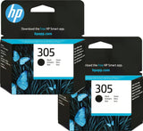 HP 305 Black Ink Cartridge Twin Pack