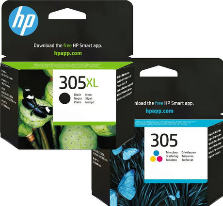HP 305XL Black and 305 Colour Ink Cartridge Bundle Pack