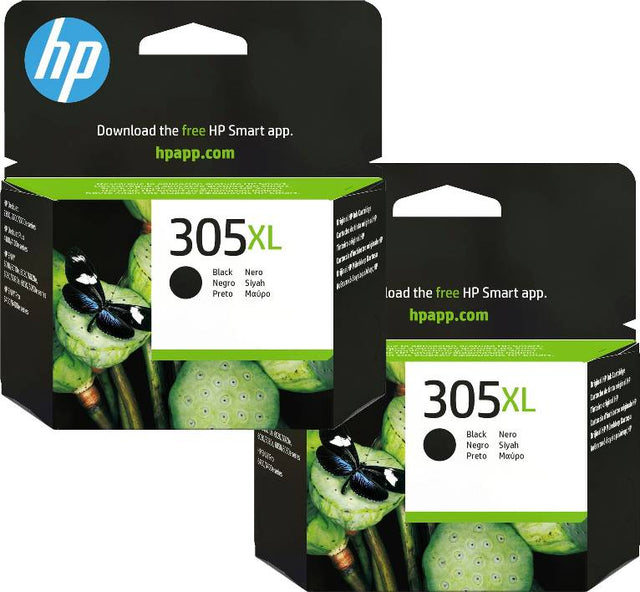 HP 305XL Black Ink Cartridge Twin Pack