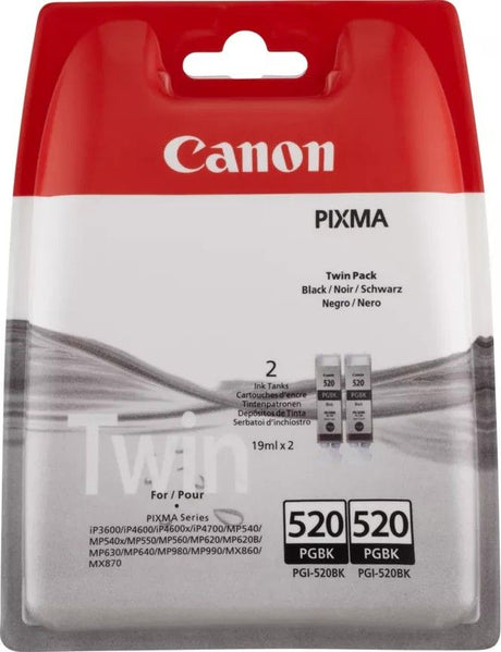 Canon PGI-520 Black Ink Cartridge Twin Combo Pack - 2932B012