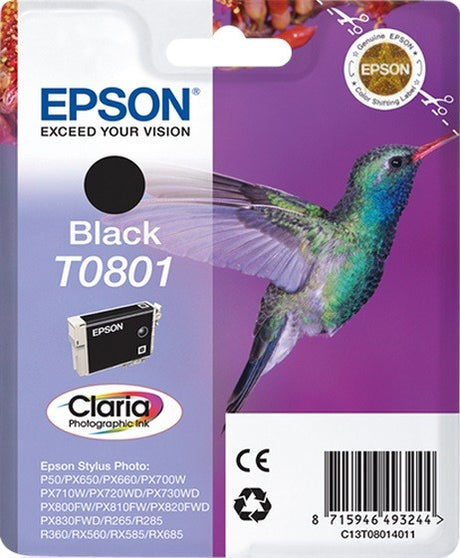 Epson T0801 Hummingbird Black Ink Cartridge