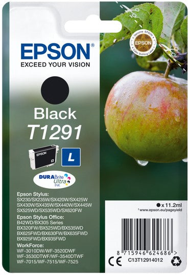 Epson T1291 Apple Black Ink Cartridge