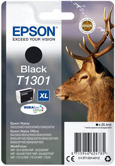 Epson T1301 Stag Black Ink Cartridge