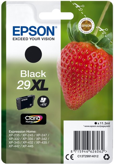 Epson 29XL Strawberry Black Ink Cartridge