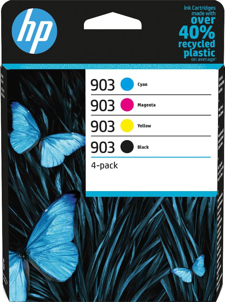 HP 903 Black Cyan Magenta Yellow Ink Cartridge Combo Pack - 6ZC73AE