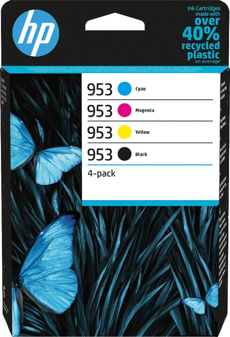 HP 953 Black Cyan Magenta Yellow Ink Cartridge Combo Pack - 6ZC69AE