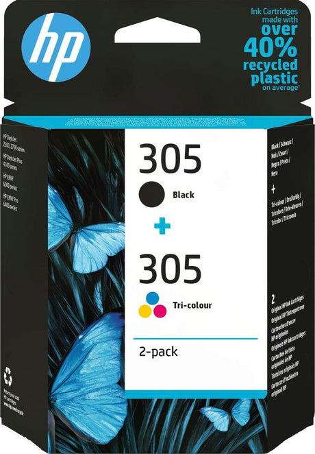 HP 305 Black and Colour Ink Cartridge Combo Pack - 6ZD17AE