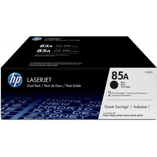 HP 85A 2-pack Black Original LaserJet Toner Cartridges