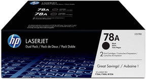 HP 78A 2-Pack Black Original LaserJet Toner Cartridges - CE278AD