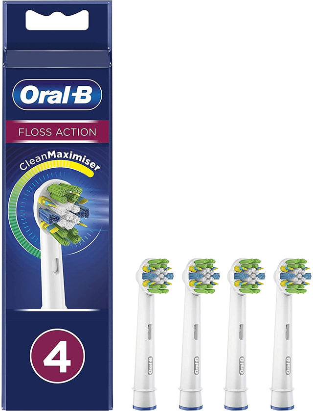 Oral-B Floss Action Electric Toothbrush Heads with CleanMaximiser - 4 Pack
