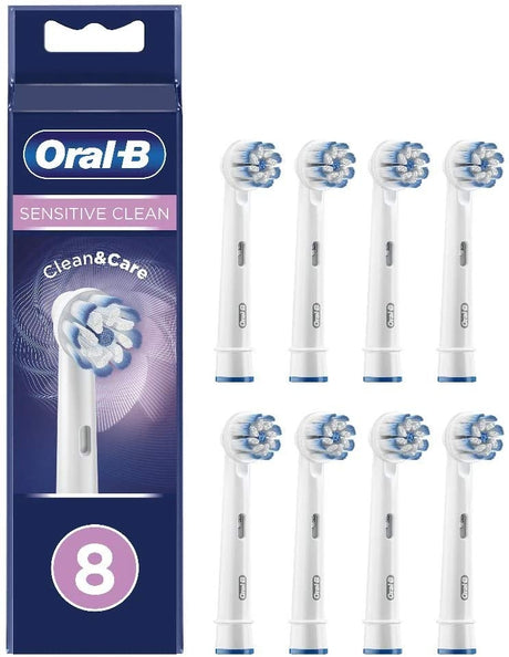 Oral-B Sensitive Clean Electric Toothbrush Heads - 8 Piece Bundle (2 Packs of 4)
