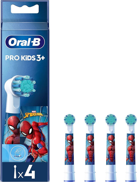 Oral-B Stages Power Marvel Spiderman Kids Electric Toothbrush Heads - 4 Pack