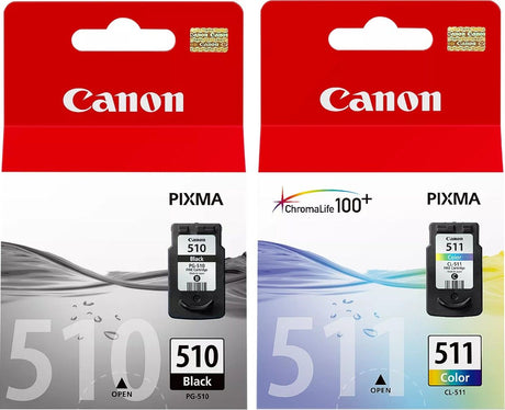 Canon PG-510 Black and CL-511 Colour Ink Cartridge Bundle Pack