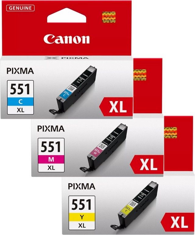 Canon CLI-551XL Cyan Magenta Yellow Bundle Pack