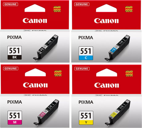 Canon CLI-551 Black Cyan Magenta Yellow Bundle Pack