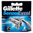 Gillette Sensor Excel Razor Blades - 5 Pack