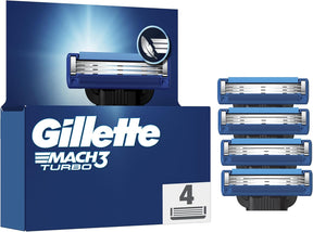 Gillette Mach3 Turbo Razor Blades - 4 Pack
