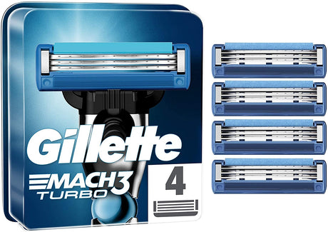 Gillette Mach3 Turbo Razor Blades - 4 Pack