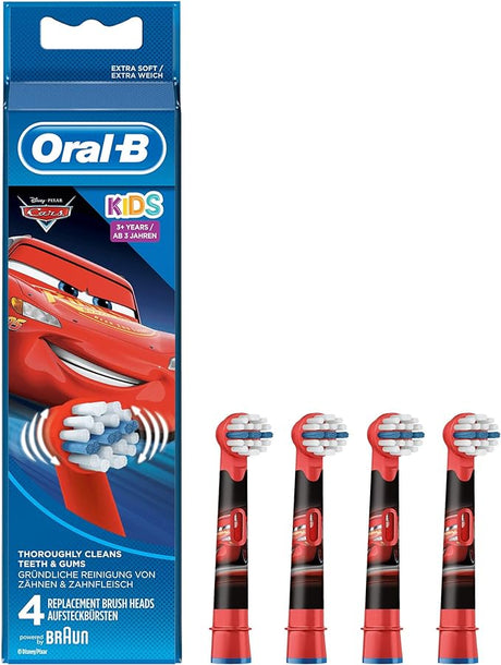 Oral-B Stages Power Disney Cars Kids Electric Toothbrush Heads - 8 Piece Bundle (2 Packs of 4)