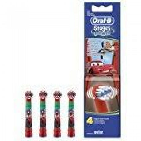 Oral-B Stages Power Disney Cars Kids Electric Toothbrush Heads - 4 Pack