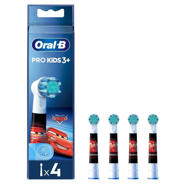 Oral-B Stages Power Disney Cars Kids Electric Toothbrush Heads - 4 Pack