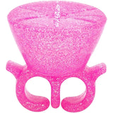 Tweexy Wearable Nail Polish Varnish Holder Ring - Flamingo Sparkle