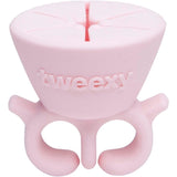 Tweexy Wearable Nail Polish Varnish Holder Ring - Pink Frosting