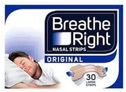 Breathe Right Snoring Congestion Relief Nasal Strips Large Original 30 Strips - 1 Pack