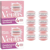 Gillette Venus ComfortGlide Spa Breeze Razor Blades - 8 Piece Bundle (2 Packs of 4)