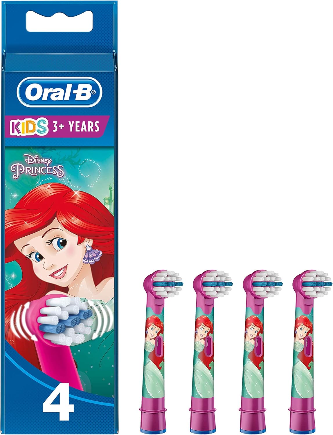 Oral-B Stages Power Disney Princess Kids Electric Toothbrush Heads - 4 Pack