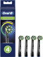 Oral-B CrossAction Electric Toothbrush Heads with CleanMaximiser Black - 4 Pack