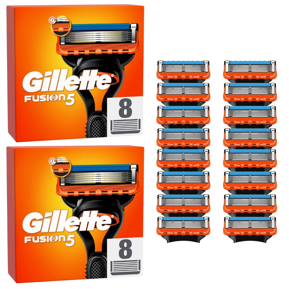 Gillette Fusion5 Razor Blades - 16 Piece Bundle (2 Packs of 8)